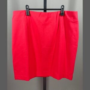 NEW J Jill Skirt Womens Large petite red pencil straight short business cocktail